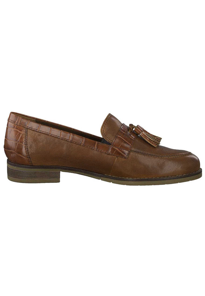 Tamaris Slipper Leder/Synthetik Cognac - surf4shoes