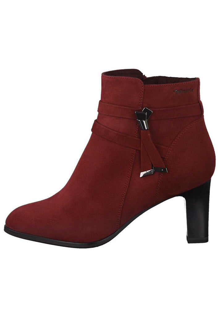 Tamaris Stiefelette Leder Dunkelrot - surf4shoes