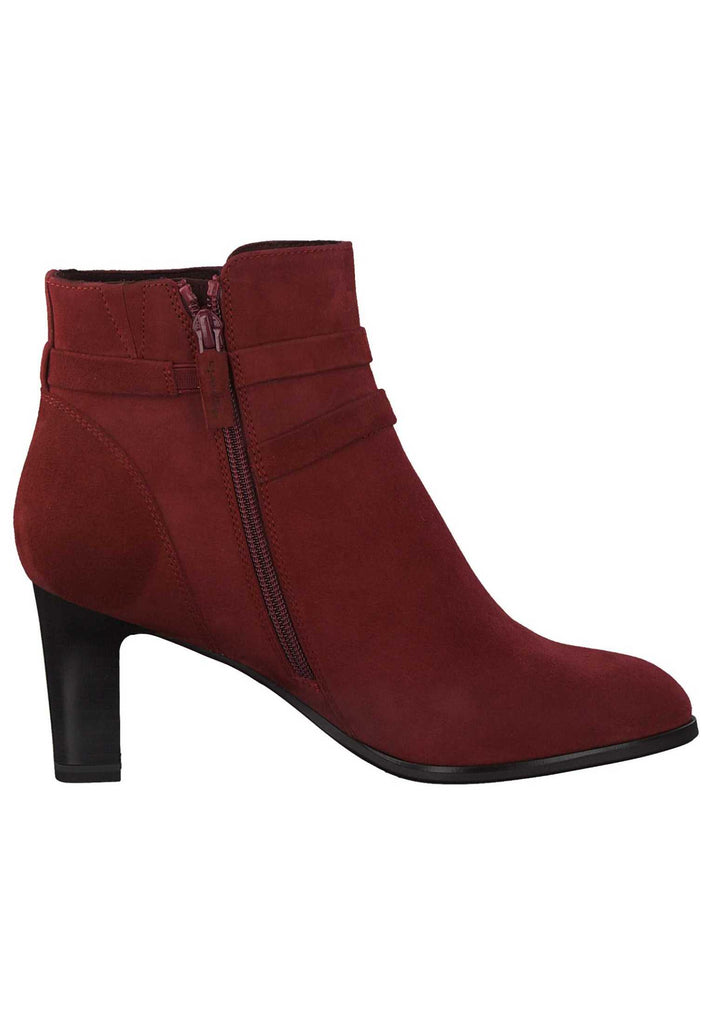 Tamaris Stiefelette Leder Dunkelrot - surf4shoes
