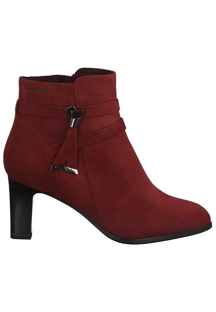 Tamaris Stiefelette Leder Dunkelrot - surf4shoes