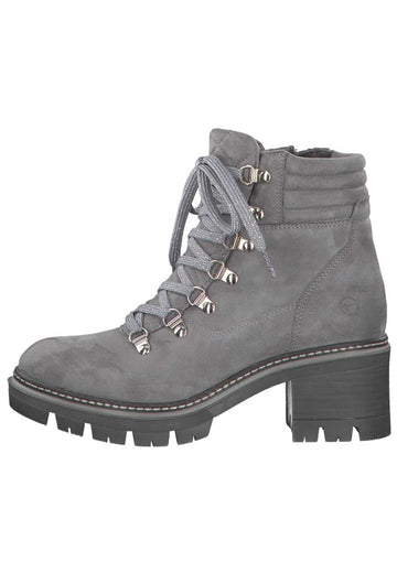 Tamaris Stiefelette Leder Hellgrau - surf4shoes