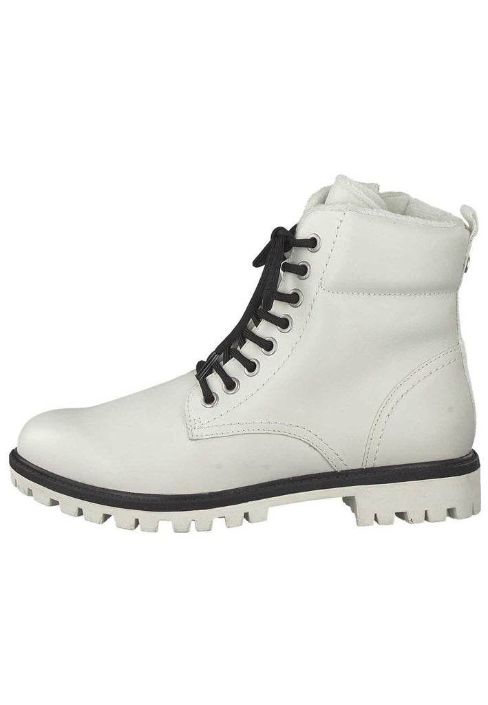 Tamaris Stiefelette Leder Weiß/Schwarz - surf4shoes