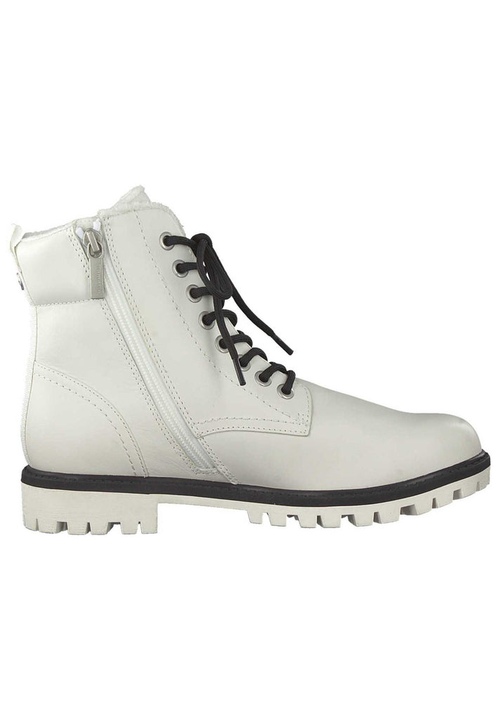 Tamaris Stiefelette Leder Weiß/Schwarz - surf4shoes