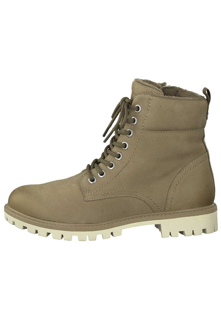 Tamaris Stiefelette Leder Taupe - surf4shoes