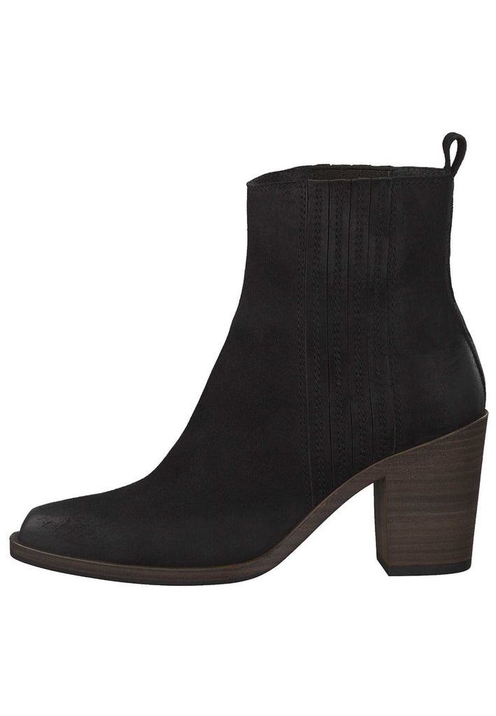Tamaris Stiefelette Leder Schwarz - surf4shoes