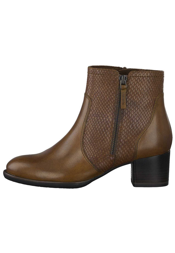 Tamaris Stiefelette Leder/Synthetik Cognac - surf4shoes