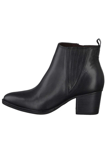 Tamaris Stiefelette Leder Schwarz - surf4shoes