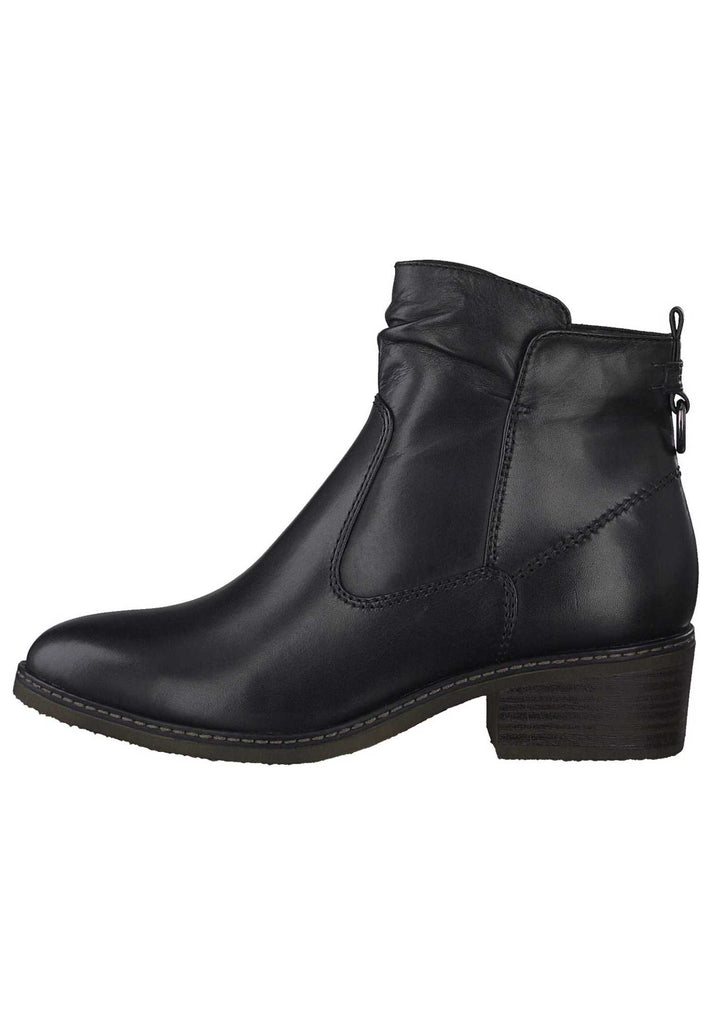 Tamaris Stiefelette Leder Schwarz - surf4shoes