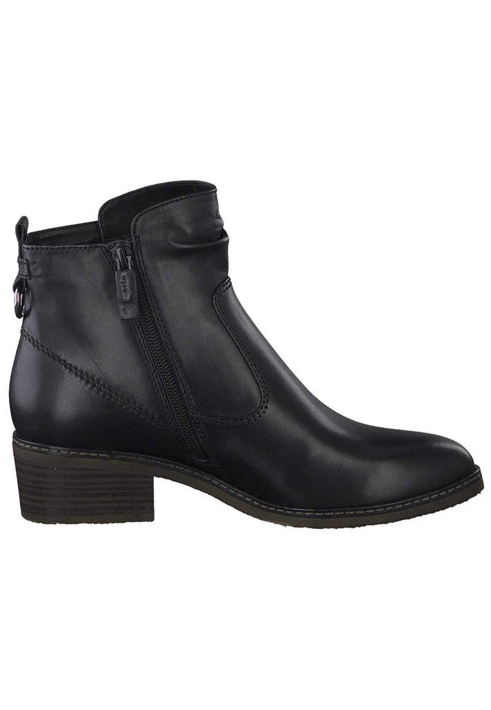 Tamaris Stiefelette Leder Schwarz - surf4shoes