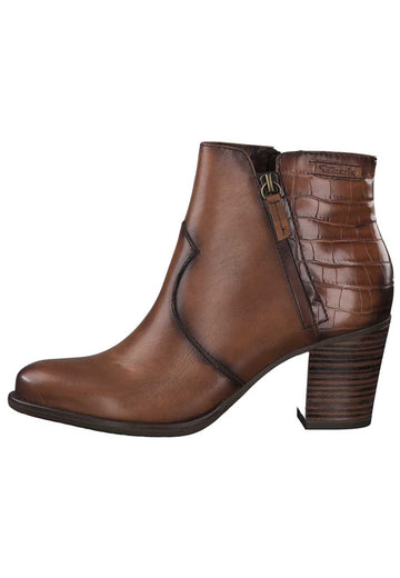 Tamaris Stiefelette Leder/Synthetik Cognac - surf4shoes