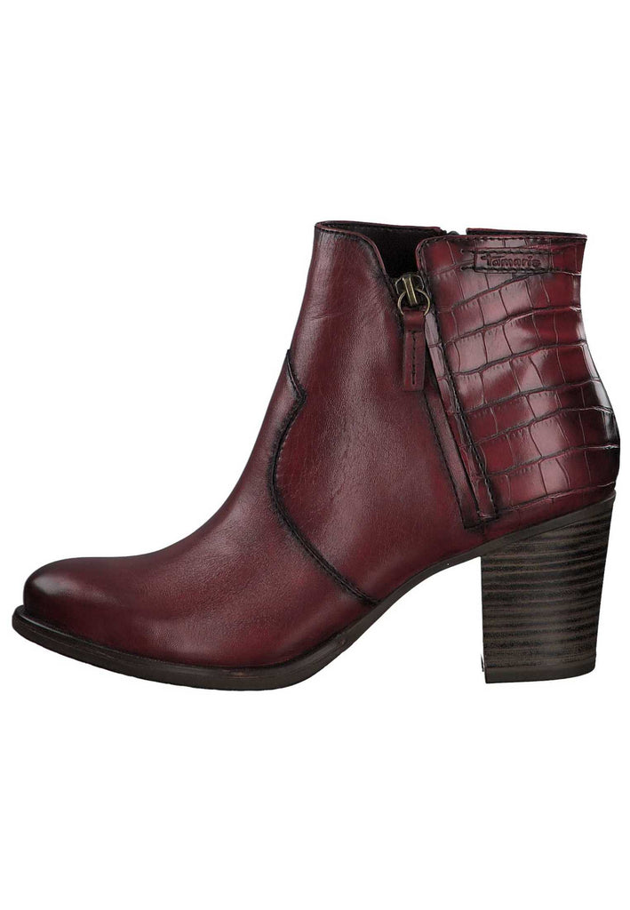 Tamaris Stiefelette Leder/Synthetik Rot - surf4shoes