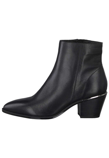 Tamaris Stiefelette Leder Schwarz - surf4shoes