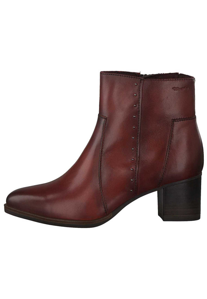Tamaris Stiefelette Leder Rot - surf4shoes