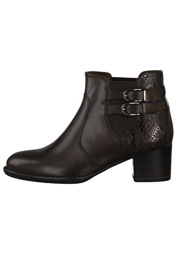 Tamaris Stiefelette Leder/Textil Mocca - surf4shoes