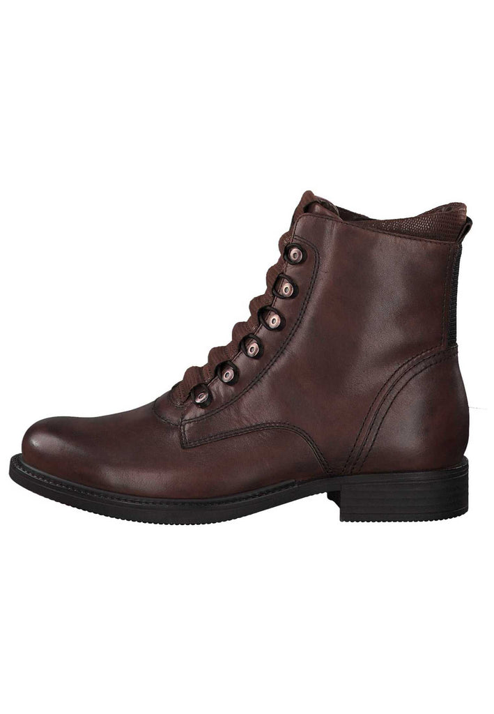 Tamaris Stiefelette Leder/Textil Braun - surf4shoes