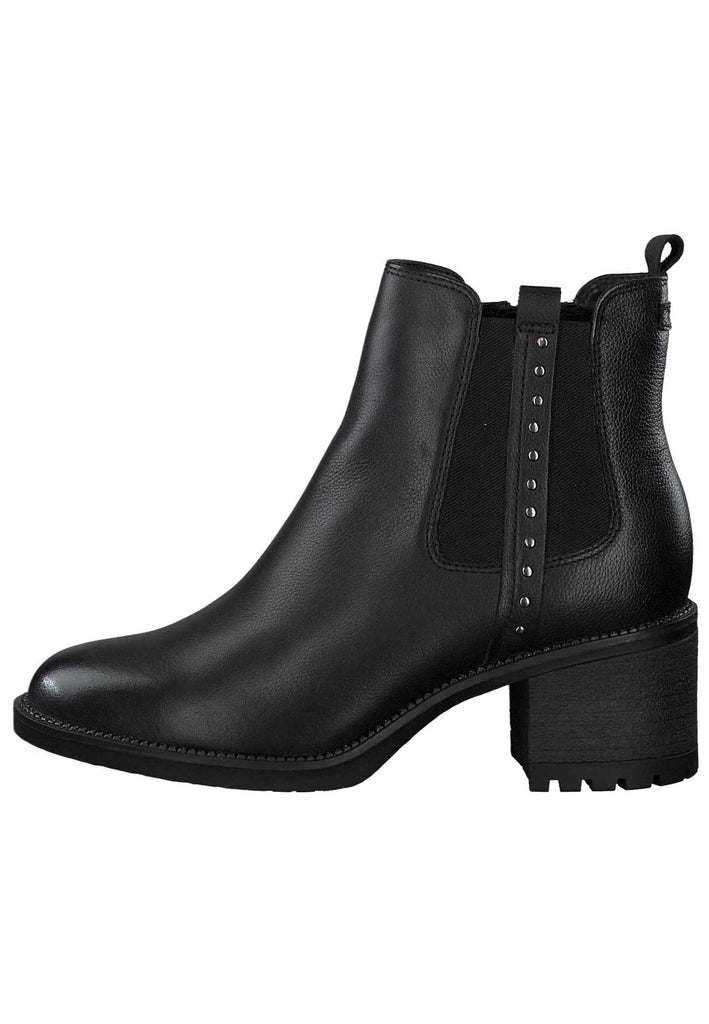 Tamaris Stiefelette Leder Schwarz - surf4shoes
