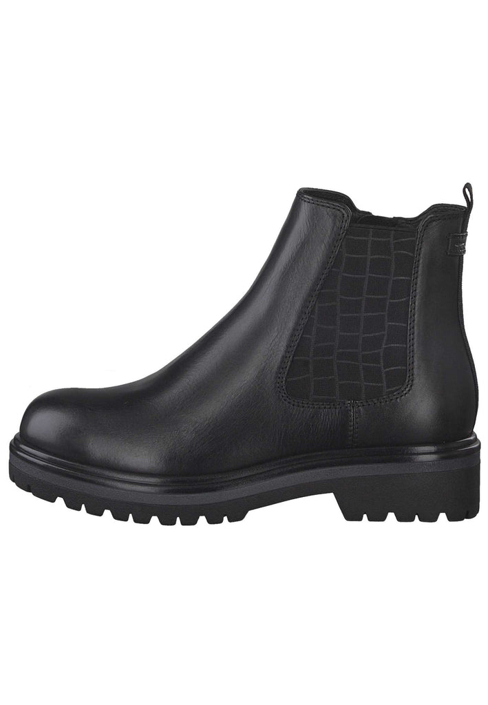 Tamaris Stiefelette Leder Schwarz - surf4shoes