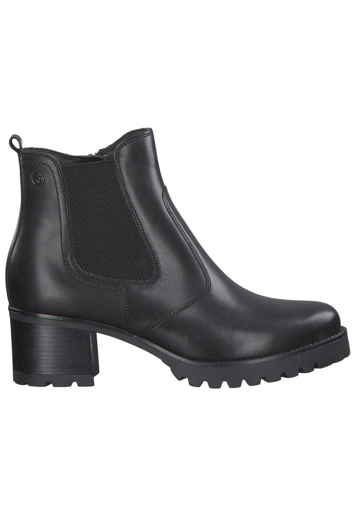Tamaris Stiefelette Leder Schwarz - surf4shoes