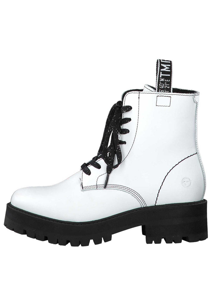 Tamaris Stiefelette Leder White - surf4shoes