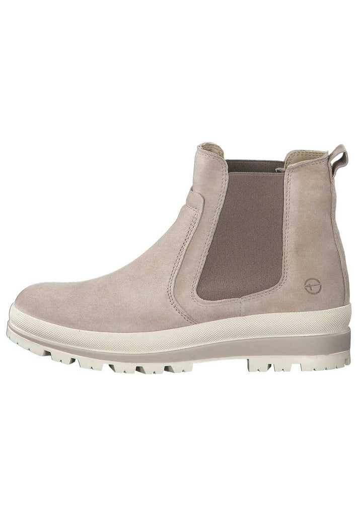 Tamaris Stiefelette Leder Taupe - surf4shoes