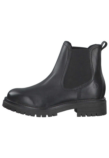 Tamaris Stiefelette Leder Schwarz - surf4shoes