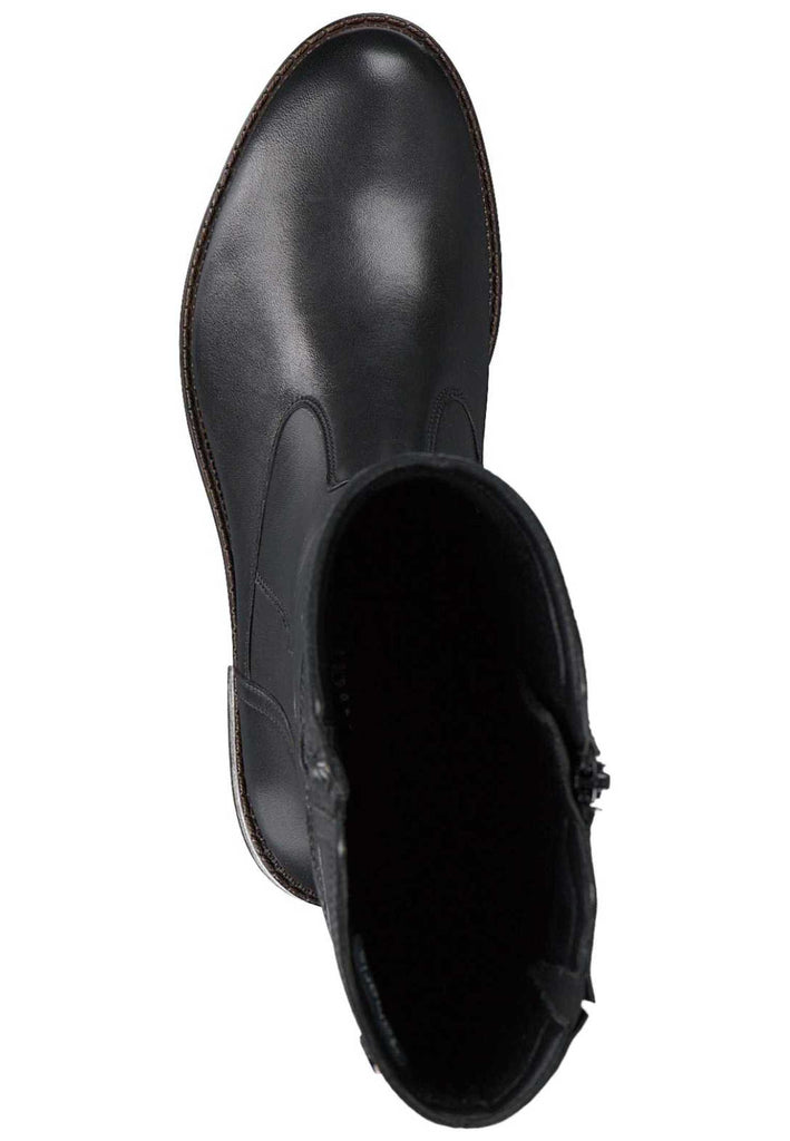 Tamaris Stiefel Leder Schwarz - surf4shoes