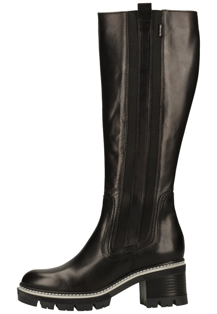 Tamaris Stiefel Leder Schwarz - surf4shoes