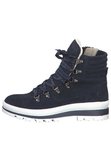 Tamaris Stiefelette Leder Navy - surf4shoes