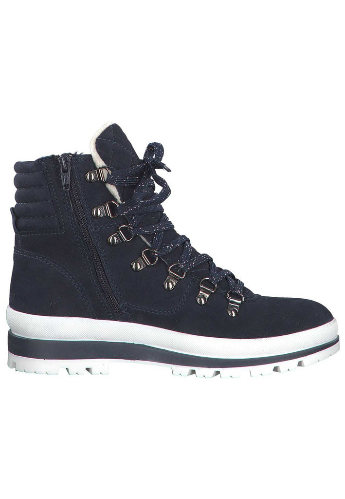 Tamaris Stiefelette Leder Navy - surf4shoes