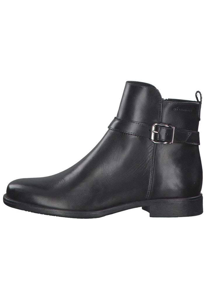 Tamaris Stiefelette Leder Schwarz - surf4shoes
