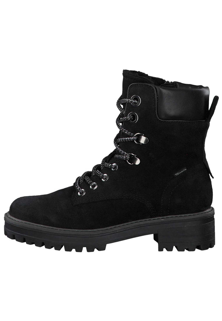 Tamaris Stiefelette Leder/Synthetik Schwarz Warmfutter - surf4shoes