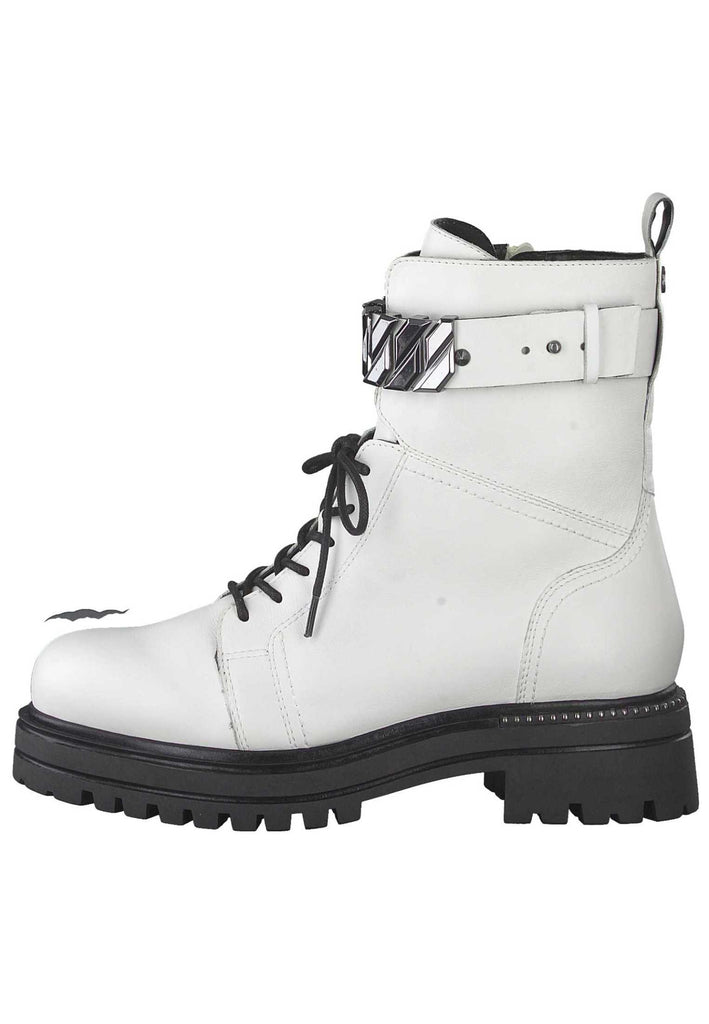 Tamaris Stiefelette Leder White Warmfutter - surf4shoes
