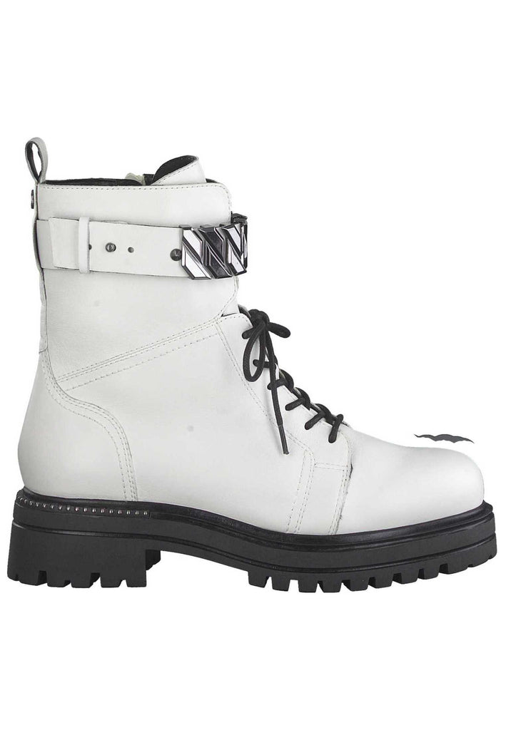 Tamaris Stiefelette Leder White Warmfutter - surf4shoes