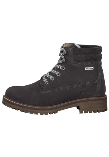 Tamaris Stiefelette Leder Anthrazit Warmfutter - surf4shoes