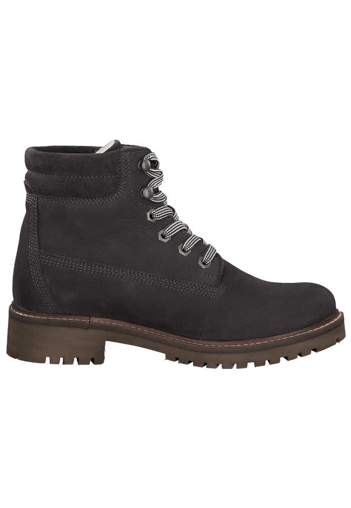 Tamaris Stiefelette Leder Anthrazit Warmfutter - surf4shoes