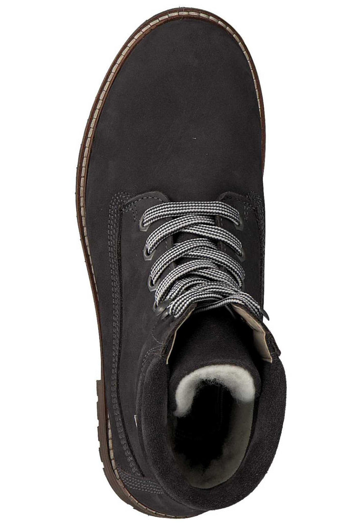 Tamaris Stiefelette Leder Anthrazit Warmfutter - surf4shoes