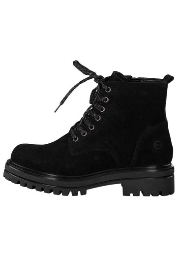 Tamaris Stiefelette Leder Schwarz Warmfutter - surf4shoes