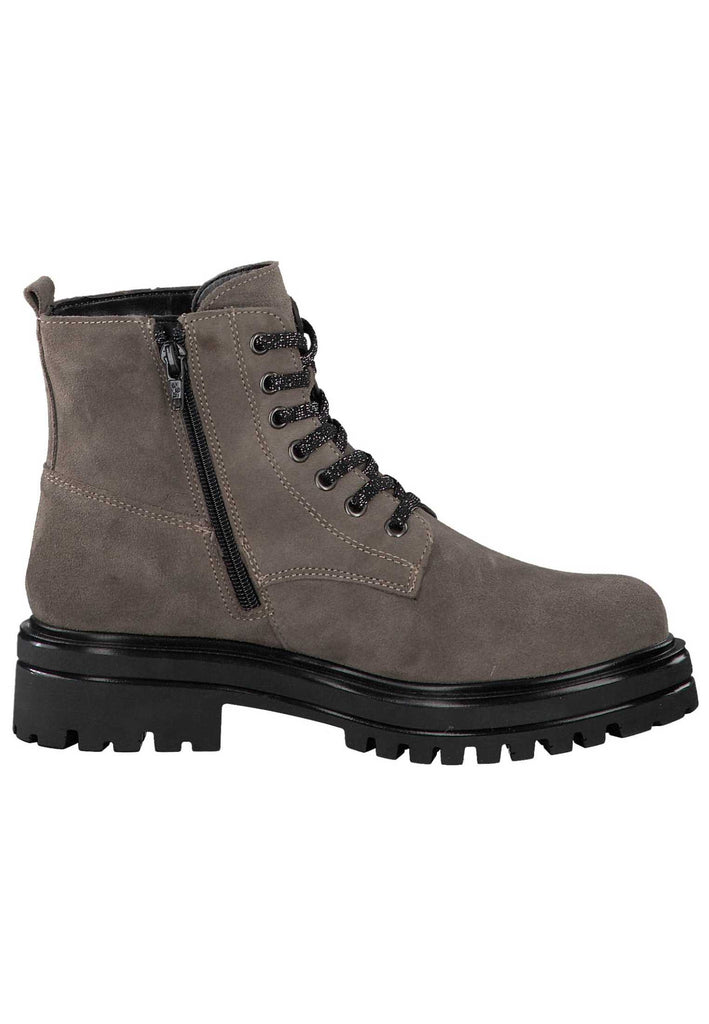Tamaris Stiefelette Leder Taupe Warmfutter - surf4shoes