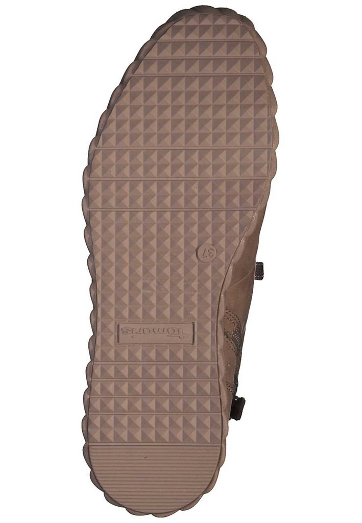 Tamaris Stiefelette Leder/Textil Taupe Warmfutter - surf4shoes