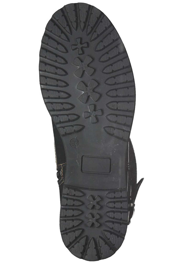 Tamaris Stiefel Leder/Textil Schwarz Warmfutter - surf4shoes