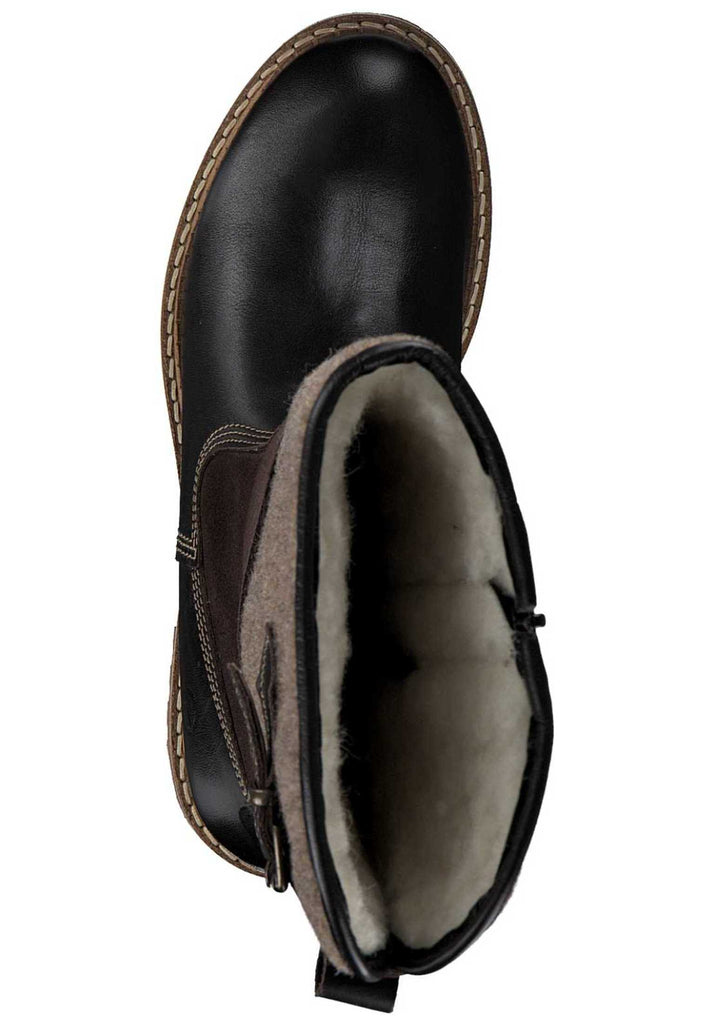 Tamaris Stiefel Leder Mocca Warmfutter - surf4shoes