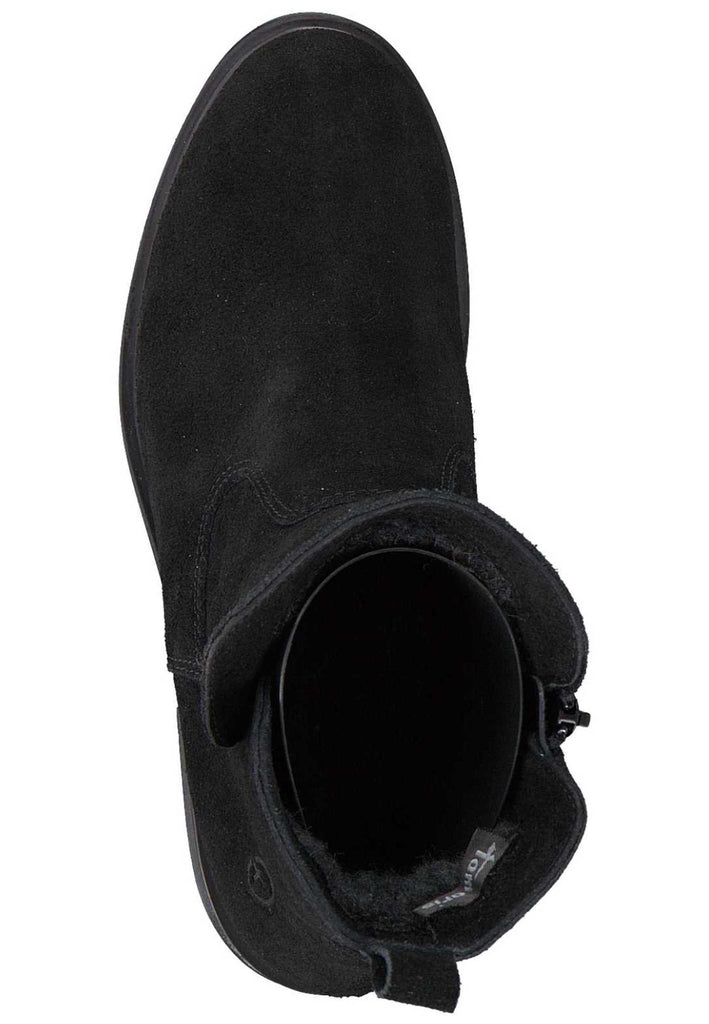 Tamaris Stiefelette Leder Schwarz Warmfutter - surf4shoes