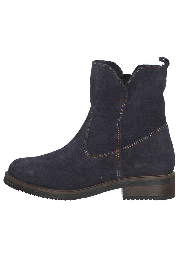Tamaris Stiefelette Leder Navy Warmfutter - surf4shoes