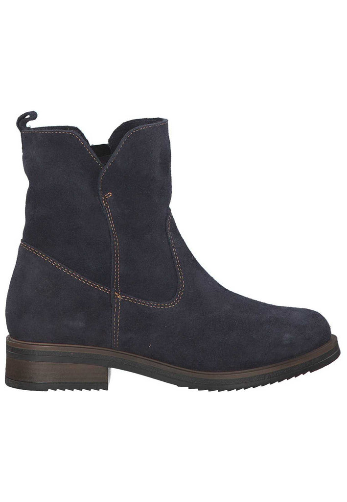 Tamaris Stiefelette Leder Navy Warmfutter - surf4shoes