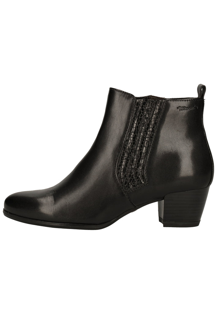 Tamaris Stiefelette Leder Schwarz - surf4shoes