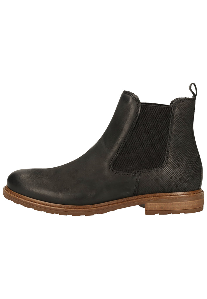 Tamaris Stiefelette Leder/Textil Dunkelblau - surf4shoes