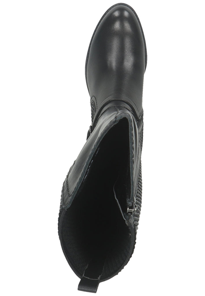 Tamaris Stiefel Leder/Synthetik Schwarz - surf4shoes