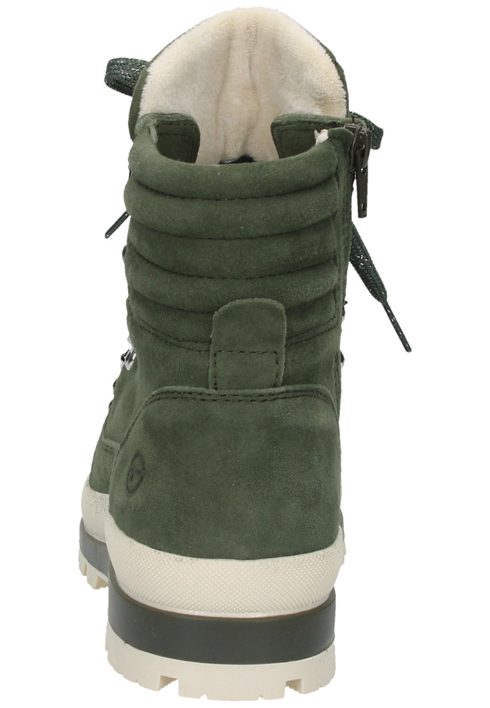 Tamaris Stiefelette Leder Oliv Warmfutter - surf4shoes