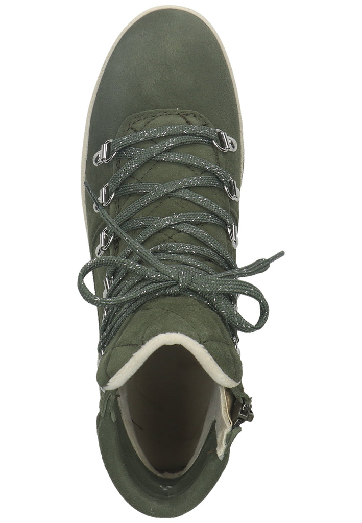 Tamaris Stiefelette Leder Oliv Warmfutter - surf4shoes