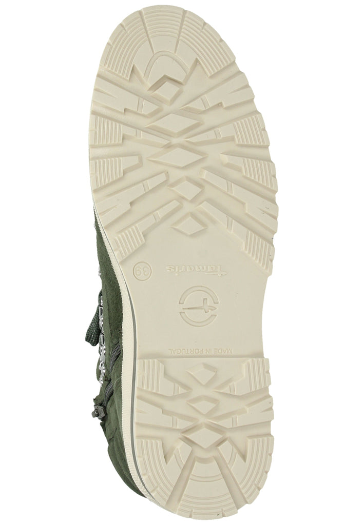 Tamaris Stiefelette Leder Oliv Warmfutter - surf4shoes